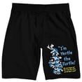 thumbnail image 5 of Yertle The Turtle I'm Yertle Adult Black Sleep Pajama Shorts-XS, 5 of 7