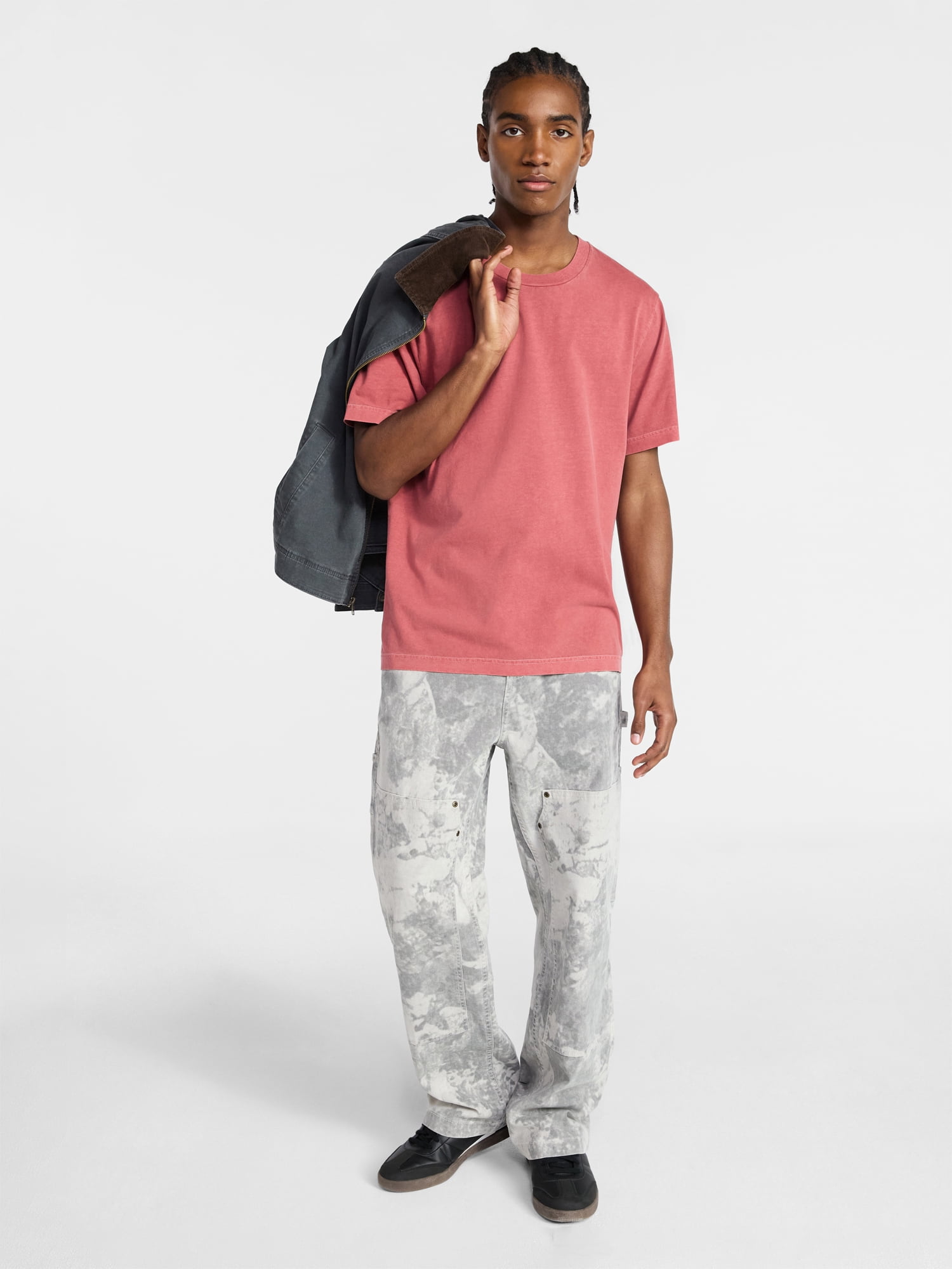 No Boundaries Standard Fit Cotton Tee with Short Sleeves, Men's and Big Men's XS-5XL