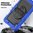 thumbnail image 3 of For Samsung Galaxy Tab A9 Case 8.7 inch, 360 Rotating Shockproof Cover with Stand, Screen Protector, Shoulder Strap (2023, SM-X110/X115/X117), Blue, 3 of 7