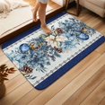 thumbnail image 4 of Area Rug Indoor Outdoor 47.2"x63", Navy Blue Christmas Absorbent Non Slip Accent Carpet, Poinsettia Xmas Ball Berry Winter Low Profile Floor Mat for Entryway Foyer Living Room Bedroom Mudroom Patio, 4 of 9