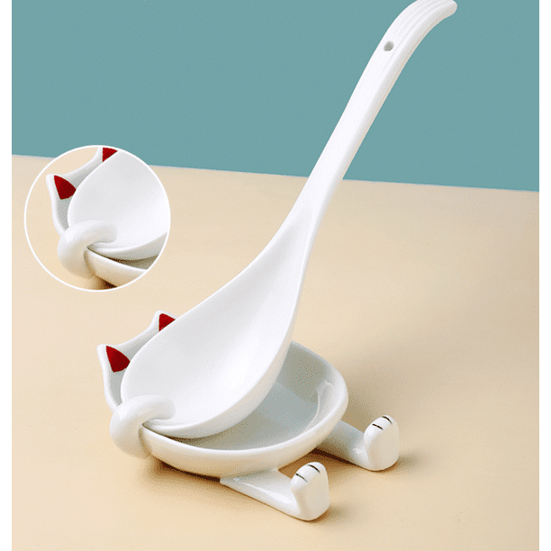 Pot ustensiles de cuisine en céramique blanche motif feuillage