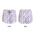 thumbnail image 3 of Gukieu Lavender Flowers Print Women's Sports Shorts with Drawstring Elastic Waistband for Running, Yoga, Fitness-X-Large, 3 of 7