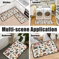 thumbnail image 2 of 2Pcs Kitchen Floor Rug Washable 2 Pieces Mushroom Mats for Bathroom Non Slip Waterproof Standing Kitchen Runner Mats 17”x30”+17”x47”, 2 of 6