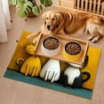 thumbnail image 5 of Dog Cat Food Mat, 15.7"x23.6" Inches Rapid Absorbent Pet Feeding Mat, Pets Placemat Water Bowl Mats with Rubber Backing for Indoor, 5 of 6