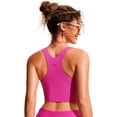 thumbnail image 2 of CRZ YOGA Racerback Bikini Tops for Women Padded High Neck Modest Swim Sports Bathing Bra, 2 of 6
