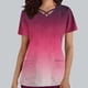 thumbnail image 1 of Fiudx Tops para Mujer Top de Ropa de Enfermería con Bolsillo y Cuello En V de Manga Corta de Color Degradado Informal a La Moda para Mujer, 1 of 5