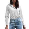 thumbnail image 1 of Moda mujer Casual Color sólido manga larga gasa camisa chaqueta Tops Fridja  FKASFK2205, 1 of 3