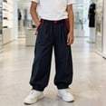 thumbnail image 2 of Nilvkv Boys Baggy Sweatpants, Boys Pants, Lightweight Cuffed Joggers with Contrast Drawstring Waist and Side Pockets, ready for Outdoor Travel Blue 7-8 Years, 2 of 7