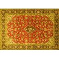 thumbnail image 1 of Ahgly Company Indoor Rectangle Medallion Yellow Traditional Area Rugs, 2' x 3', 1 of 4