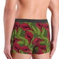 thumbnail image 4 of Men's Boxer Briefs, Red Calla Lily Flowers Soft Comfy Mens Underwear Boxer Briefs Breathable With Widen Waist, 4 of 7
