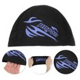 thumbnail image 3 of Gorro de natación de patrón de llama de nailon único 1 Pc Negro Azul, 3 of 5