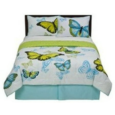 Xhilaration Butterfly Queen Size Comforter Set Walmart Com
