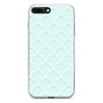 thumbnail image 1 of DistinctInk Clear Shockproof Hybrid Case for iPhone 7 PLUS / 8 PLUS (5.5" Screen) - TPU Bumper, Acrylic Back, Tempered Glass Screen Protector - Teal & Pink Rose Pattern, 1 of 5