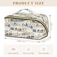 thumbnail image 4 of FORMRS Makeup Bag Travel Cosmetic Organizer for Women Fold Flat Zipper Pouch with Handle, Snowy Mountains, 4 of 8
