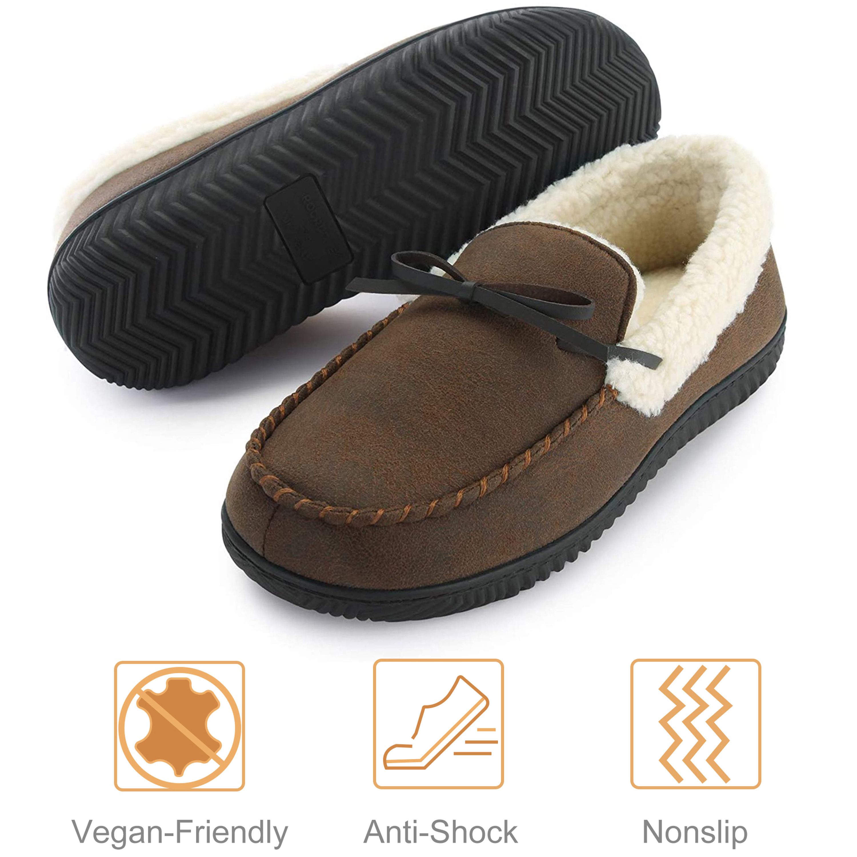 RockDove Men's Highland Memory Foam Moc Slipper photo 3