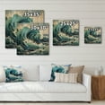thumbnail image 4 of Designart "Of Wonder Coastal waves Waves painting VI" Nautical & Beach Print on Natural Pine Wood, 4 of 5