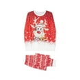thumbnail image 4 of Christmas Family Pajamas Casual Long Sleeve Baggy T-shirt Top And Elastic Pants Matching Set Sleepwear Loungewear, 4 of 10