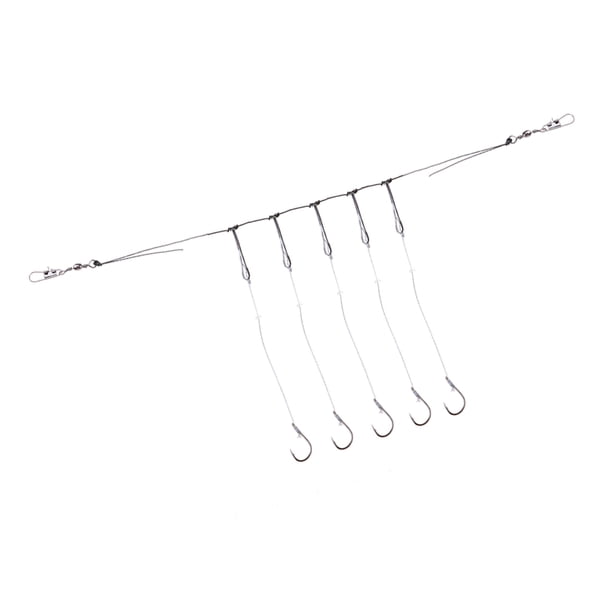 Premium Ready Tied Hook Rigs Rampa Para Líderes Para El Cabello Con Giratorio Para agua de sada 1 DYNWAVEMX Gancho de pesca líder