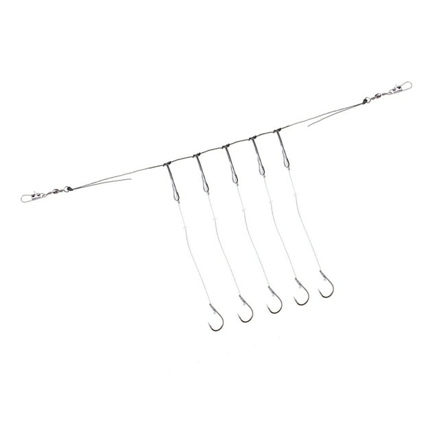 Premium Ready Tied Hook Rigs Rampa Para Líderes Para El Cabello Con Giratorio Para agua de sada 1 DYNWAVEMX Gancho de pesca líder