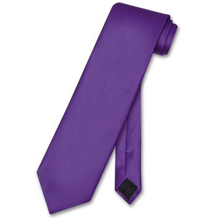 - Vesuvio Napoli NeckTie Solid PURPLE INDIGO Color Men's Neck Tie