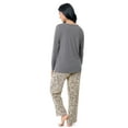 thumbnail image 6 of Fruit of the Loom Women's Beyond Soft Long Sleeve Top & Fleece Bottom Pajama Set, Sizes S-4X, 6 of 6