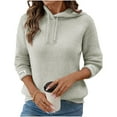 thumbnail image 6 of YueHuiYing Trends Womens Loose And Versatile Athletic Fuzzy Hoodies Pullover for Women Oversized Hoodie, 6 of 6