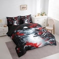 thumbnail image 2 of jejeloiu Japanese Style Twin Bedding Sets 7-Piece,Cherry Blossom Bedding Comforter Set,Vintage Mountain Scene Sheet Sets For Men Women,Microfiber Bedroom Decor Reversible, 2 of 8