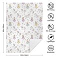 thumbnail image 5 of Princess and Unicorn White Pattern Soft Sherpa Fleece Throw Blanket, Warm Cozy Plush Blanket for Sofa Bed Couch, All Season, 60"x80", 5 of 5