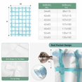 thumbnail image 6 of Blue Plaid Balloon Curtains for Bedroom/Front Door/Bathroom, Farmhouse Buffalo Check Stripes Modern Geometric Tie Up Curtains 63 Inch Length Kitchen Curtains Shades for Windows 46"x63", 6 of 8