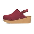 thumbnail image 4 of XYD Women Studded Round Closed Toe Slingback Buckle Sandals Wedge Heel Platform Mule Daily Walking Shoes Size 14 Red, 4 of 4