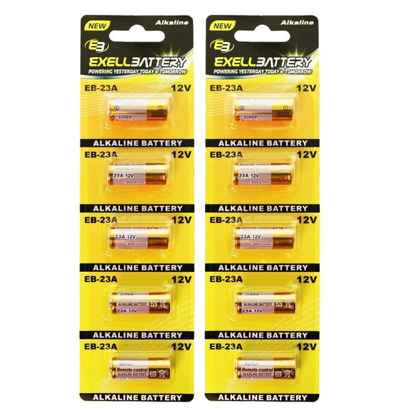 2pc 5pk 23A 12V Alkaline Battery Compatible with E23A EL12 GP23A L1028 LRV08