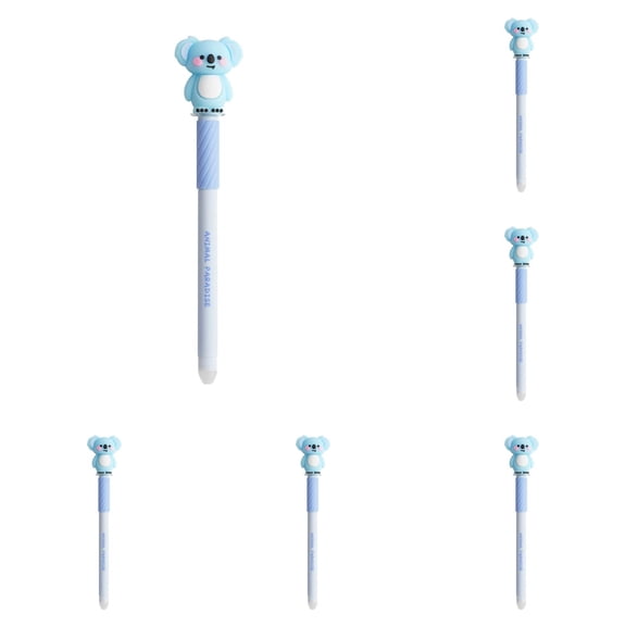 Starlight 5Pcs 5ml Erasable Pens, 6.2 inch 0.5 mm Fine Point Erasable Gel Pens, Cute Animal Design, Graduation Party Supplies, Graduation Gifts for Her, Blue Ink, Koala