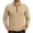 Khaki, variant on fnnxeal Mens Polo Shirts, Fashion Casual Fall Winter Long Sleeve Collared Zipper Light Blue Polo Shirts for Men Size S
