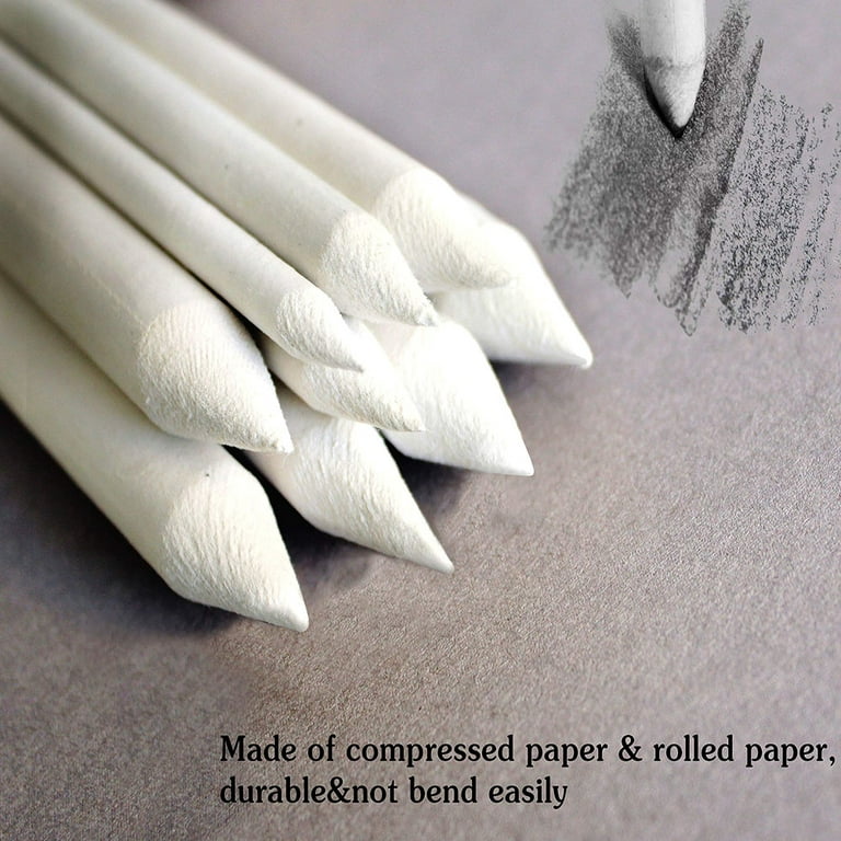  Ciieeo 54 pcs Tortillions Sketch Student Pencil Art for  Portable Paper Tools Stumps Artist White Drawing Painting Tool Stump  Blending and Blenders Sandpaper Rub Tortillion