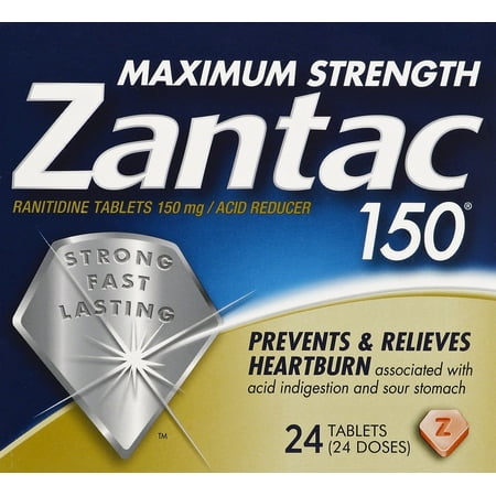 Zantac 150mg Maximum Strength Ranitidine / Acid Reducer Tablets, (Best Drink For Acid Reflux)