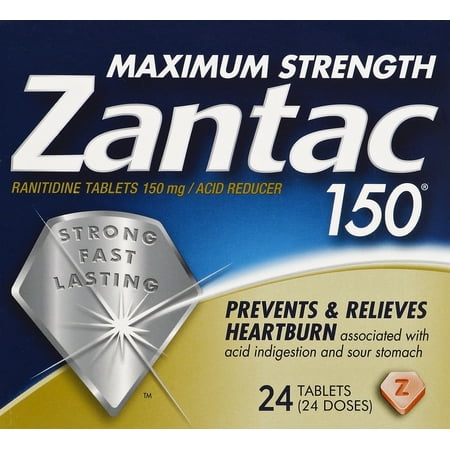 75 Mg Acid Reducer - Zantac 150mg Maximum Strength Ranitidine / Acid Reducer Tablets, 24ct