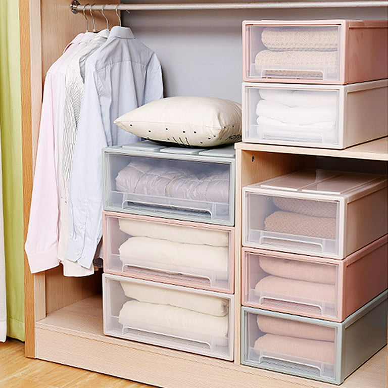 Stackable Wardrobe Drawer Units Organizer Clothes Closet Storage Boxes