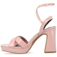 thumbnail image 3 of Journee Womens Zorana Mid Heel Platform Dress Sandals, 3 of 10