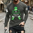 thumbnail image 3 of Long Sleeve Crewneck Sweatshirts for Men Lightweight Casual T-shirt Fashion St Patricks Day Tops, 3 of 4