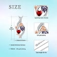 thumbnail image 6 of Taioiat Double Birthstone Necklaces for Women 18K Gold Plated Birthstone Rose Flower Jewelry Anniversary Valentines Day Mother's Day Birthday Gifts for Her Wife Girlfriend Mom, 6 of 7