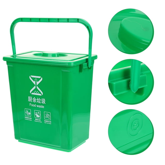 Homoyoyo Kitchen Counter Compost Bin Compost Pail Rectangular Easy to Transport Friends and Family as 1Set
