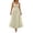 Green, variant on Luvior Women's Square Neck Sleeveless Dress Adjustable Straps Waist Tie Flowy Summer Midi Dress Yellow M