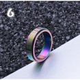 thumbnail image 3 of LAICAIW 6MM Unisex Stainless Steel Dice Number Rotatable Ring, 3 of 5