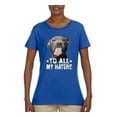 thumbnail image 2 of Wild Bobby, Pitbull to all Haters Funny, Animal Lover, Women Graphic Tee, Royal, Small, 2 of 4