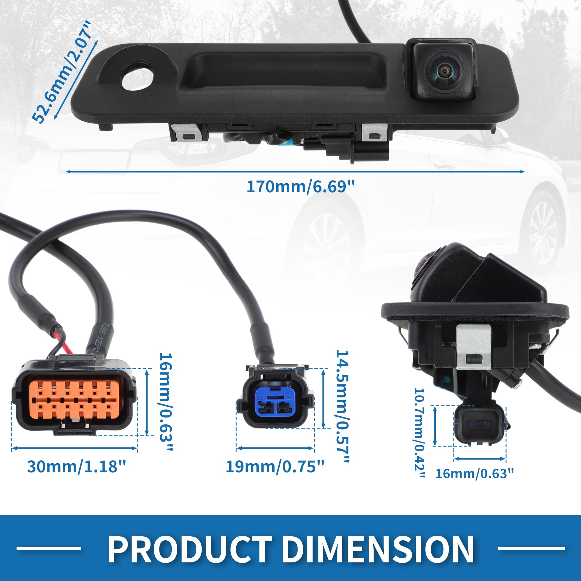 Unique Bargains Tailgate Handle Rear View Camera for Hyundai Sonata 2015 2016 2017