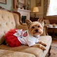 thumbnail image 6 of Ouuluon Dog Clothes Independence Day Dog Dress Tulle Skirts for Small Cat Dress Holiday Pet Outfits with Bowtie Patriotic Puppy Cats Apparel, 6 of 6