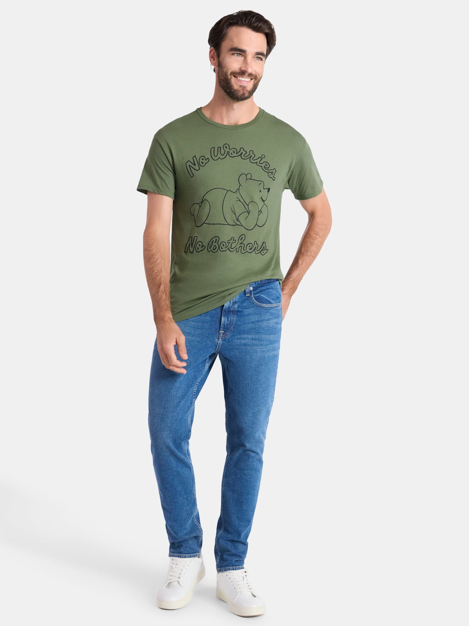 Disney Winnie the Pooh Men's and Big Men's Graphic Tee with Short Sleeves, Sizes S-3XL