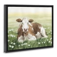 thumbnail image 4 of Stupell Industries Cow & Meadow Blossoms Animals & Insects Painting Black Floater Framed Canvas Art Print Wall Art, 31 x 25, 4 of 10