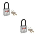 thumbnail image 4 of Thinsony 38 mm PVC Curved Safety Lockout Padlock Strong and Resilient Grey 90x40x19 mm 2Set, 4 of 6