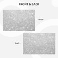 thumbnail image 4 of Rocae Silver Glitter Printed Heat Resistant Place Mats,Classic Hemstitch Cloth Fabric Placemats Imitation Linen Place Mat Table Mats 18x12 inch, 4 of 9